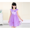 púrpura princesa applqiued vestidos mangas casquillo estilo nuevos niños modelos alibaba princesa fábrica mayorista de prendas de fiesta de año nuevo